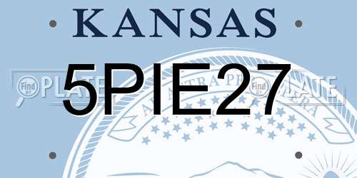 5PIE27 Kansas License Plate