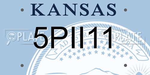5PII11 Kansas License Plate