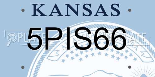 5PIS66 Kansas License Plate
