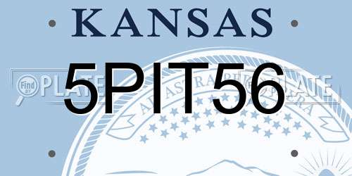 5PIT56 Kansas License Plate