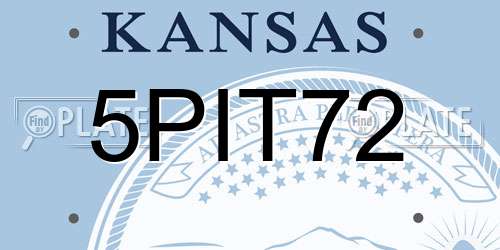 5PIT72 Kansas License Plate
