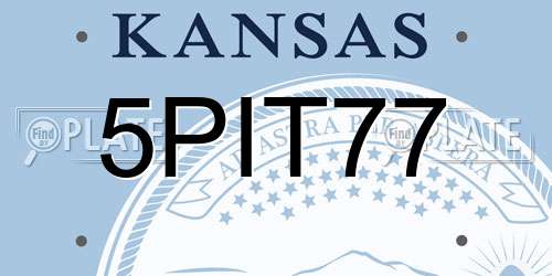 5PIT77 Kansas License Plate