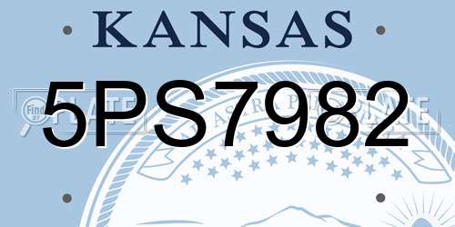 5PS7982 Kansas License Plate