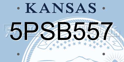 5PSB557 Kansas License Plate