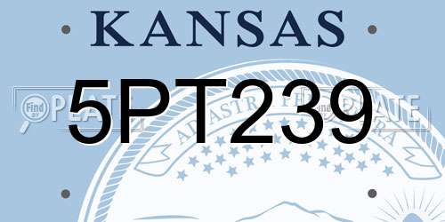 5PT239 Kansas License Plate