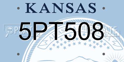 5PT508 Kansas License Plate