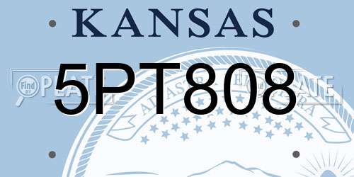 5PT808 Kansas License Plate