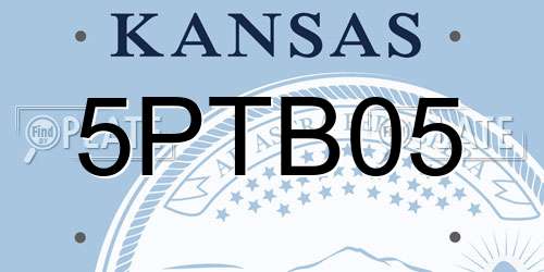 5PTB05 Kansas License Plate