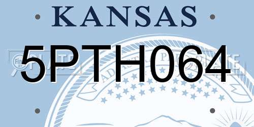 5PTH064 Kansas License Plate