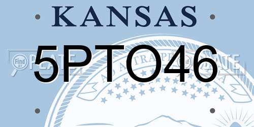 5PTO46 Kansas License Plate