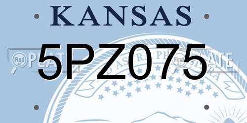 5PZ075 Kansas License Plate