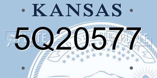 5Q20577 Kansas License Plate