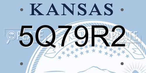 5Q79R2 Kansas License Plate
