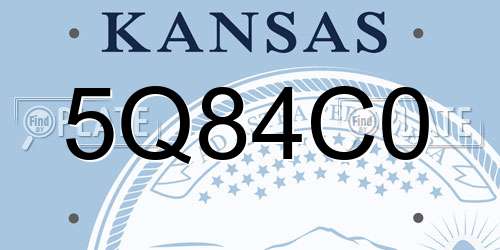 5Q84C0 Kansas License Plate