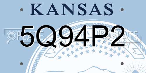 5Q94P2 Kansas License Plate