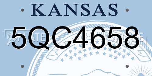 5QC4658 Kansas License Plate