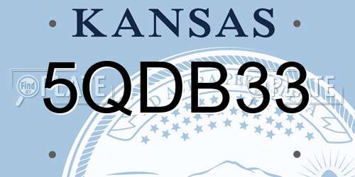 5QDB33 Kansas License Plate