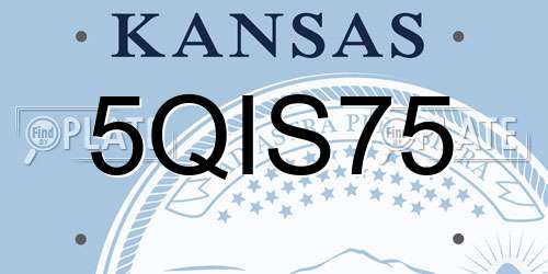 5QIS75 Kansas License Plate