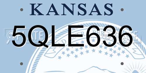 5QLE636 Kansas License Plate