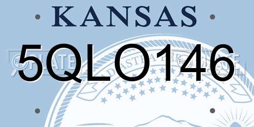 5QLO146 Kansas License Plate