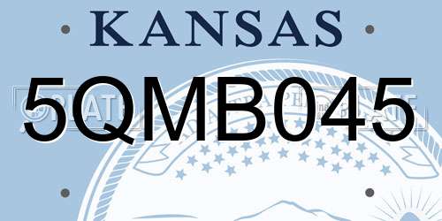 5QMB045 Kansas License Plate