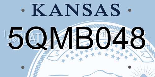 5QMB048 Kansas License Plate