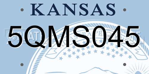 5QMS045 Kansas License Plate