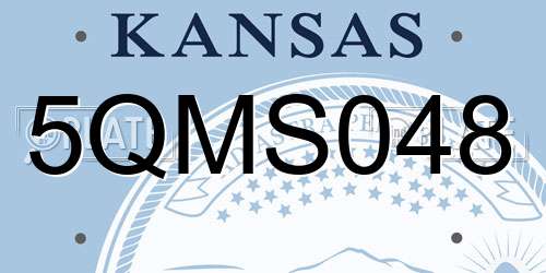 5QMS048 Kansas License Plate