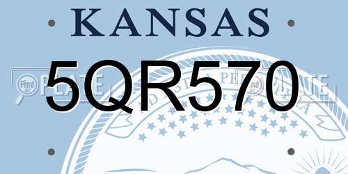 5QR570 Kansas License Plate
