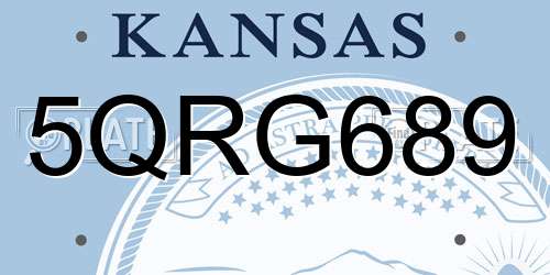 5QRG689 Kansas License Plate