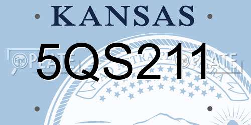 5QS211 Kansas License Plate