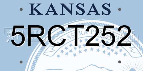 5RCT252 Kansas License Plate