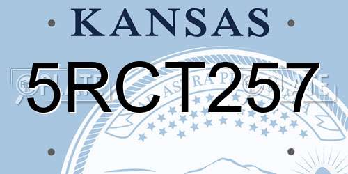 5RCT257 Kansas License Plate