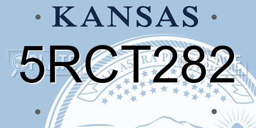 5RCT282 Kansas License Plate