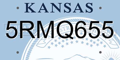 5RMQ655 Kansas License Plate