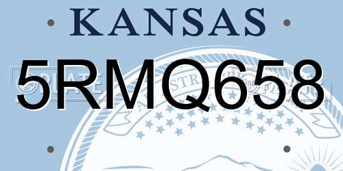 5RMQ658 Kansas License Plate