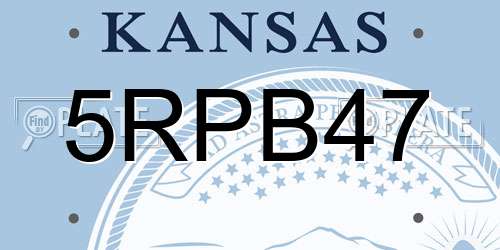 5RPB47 Kansas License Plate