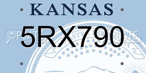5RX790 Kansas License Plate