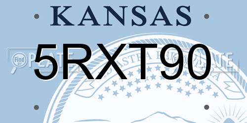 5RXT90 Kansas License Plate