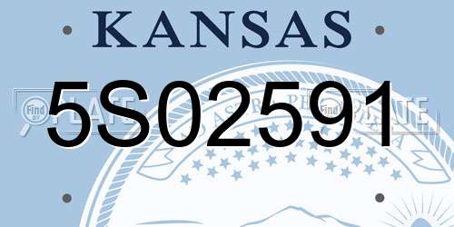 5S02591 Kansas License Plate