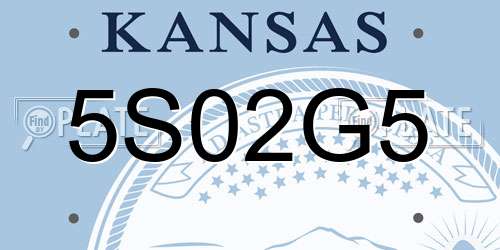 5S02G5 Kansas License Plate