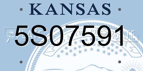 5S07591 Kansas License Plate