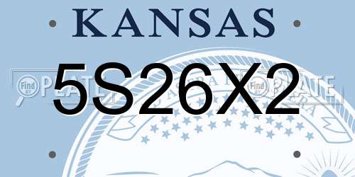 5S26X2 Kansas License Plate
