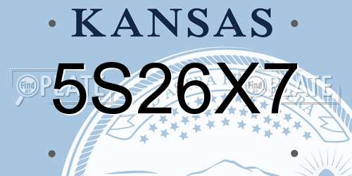 5S26X7 Kansas License Plate