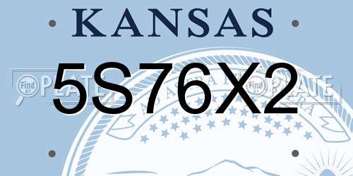 5S76X2 Kansas License Plate
