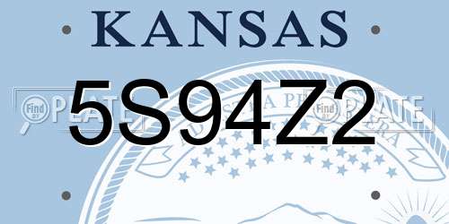 5S94Z2 Kansas License Plate