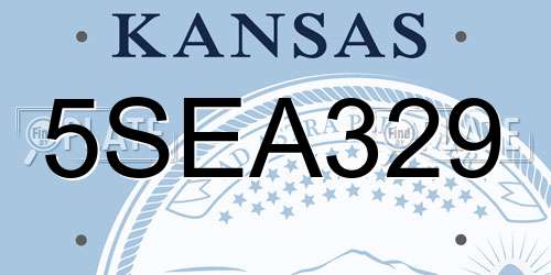 5SEA329 Kansas License Plate