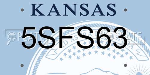 5SFS63 Kansas License Plate