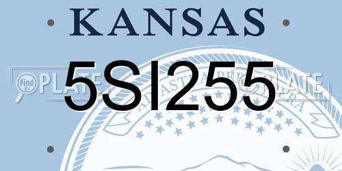 5SI255 Kansas License Plate