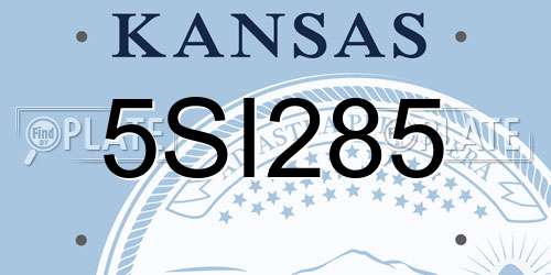 5SI285 Kansas License Plate